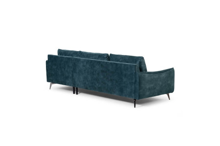 Angeletta Corner Couch - Textured Velvet Teal -