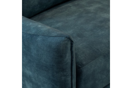 Angeletta Corner Couch - Textured Velvet Teal -