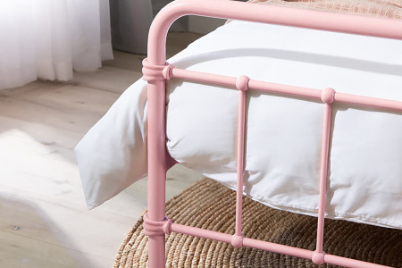 Amari Kids Bed - Single - Blush Pink -