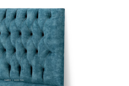 Catherine Bed - Single Extra Length | Aged Teal