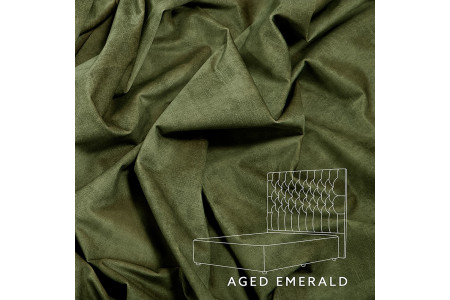 Catherine Bed - Single Extra Length | Aged Emerald