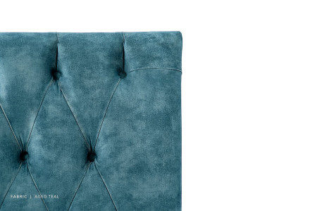 Catherine Bed - Three Quarter | Aged Teal