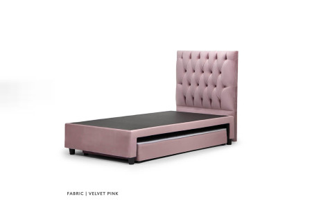 Skyler Dual Function Bed - Velvet Pink - Single -