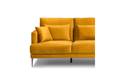 Ambra Couch - Velvet Mustard -