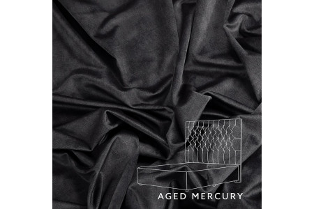Catherine Diamond Tufted Bed - Single | Aged Mercury