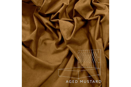 Catherine Diamond Tufted Bed - Single | Aged Mustard
