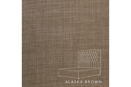 Catherine Diamond Tufted Bed - Single | Alaska Brown