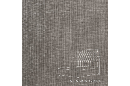 Catherine Diamond Tufted Bed - Single | Alaska Grey