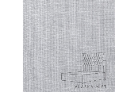 Catherine Diamond Tufted Bed - Single | Alaska Mist