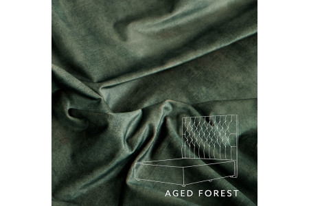 Catherine Diamond Bed - Three Quarter | Aged Forest