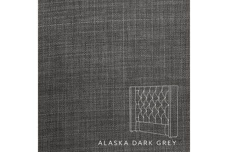 Hailey - Three Quarter Headboard | Alaska Dark Grey