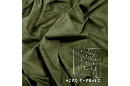 Hailey - Three Quarter Headboard | Aged Emerald