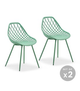 Ivie Dining Chair - Light Mint - Set of 2 -