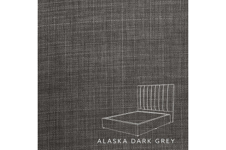 Harlem Bed - Single Extra Length | Alaska Dark Grey
