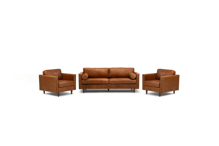 Hoffmann Leather Lounge Suite - Tan