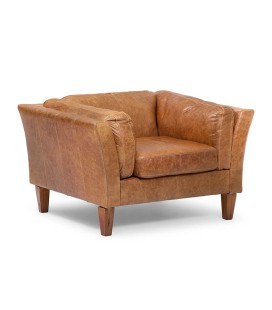 Granger Leather Armchair - Vintage Tan