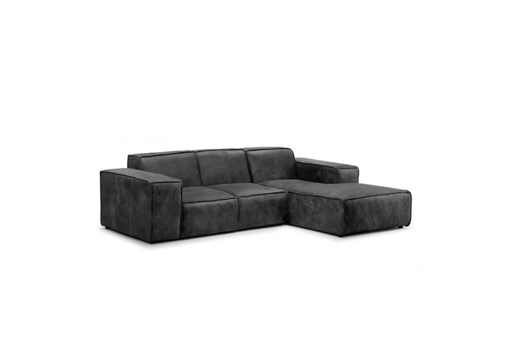 Jagger Leather Daybed - Lead - 