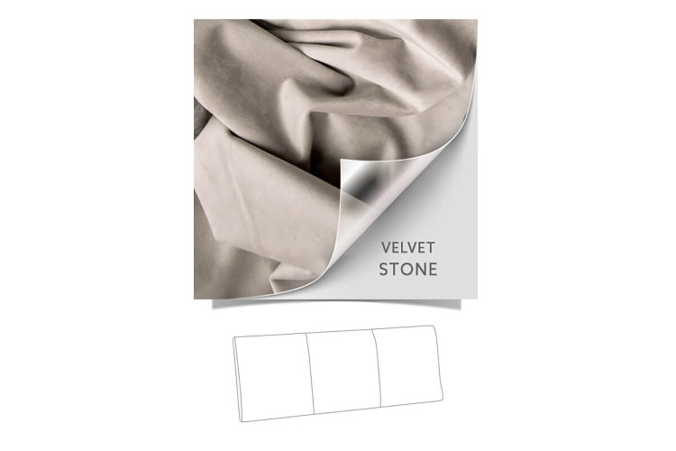 Gemma Headboard-S-Velvet Stone -