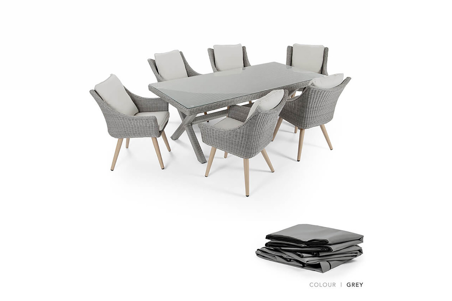 Protective Cover Marseille Patio Dining Grey Cielo