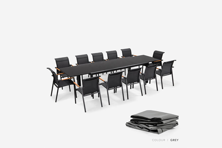 Villora Patio Dining Set - 12 Seater - Protective Cover - Grey| Patio Covers | Patio | Cielo -