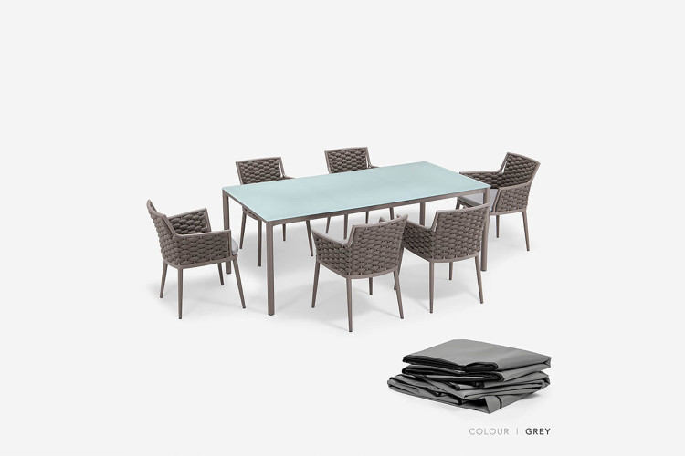 Milan Patio Set Protective Cover Grey