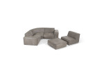 Jagger Leather Modular - Corner Couch With Ottoman -