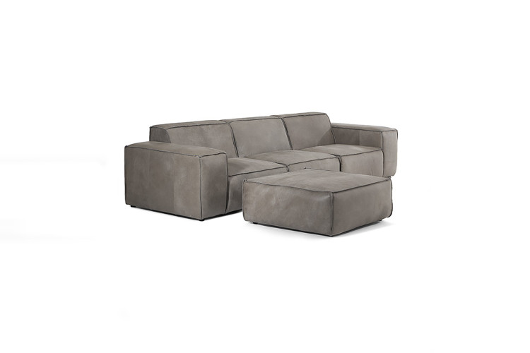 Jagger Leather Modular - Daybed - Graphite Sleeper Couches and Daybeds - 1