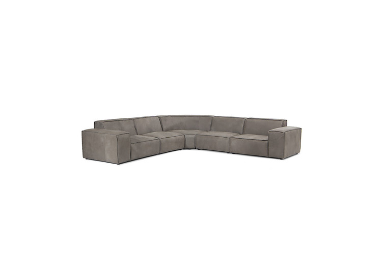 Jagger Leather Modular - Grand Corner Couch Set - Graphite Modular Couches - 1