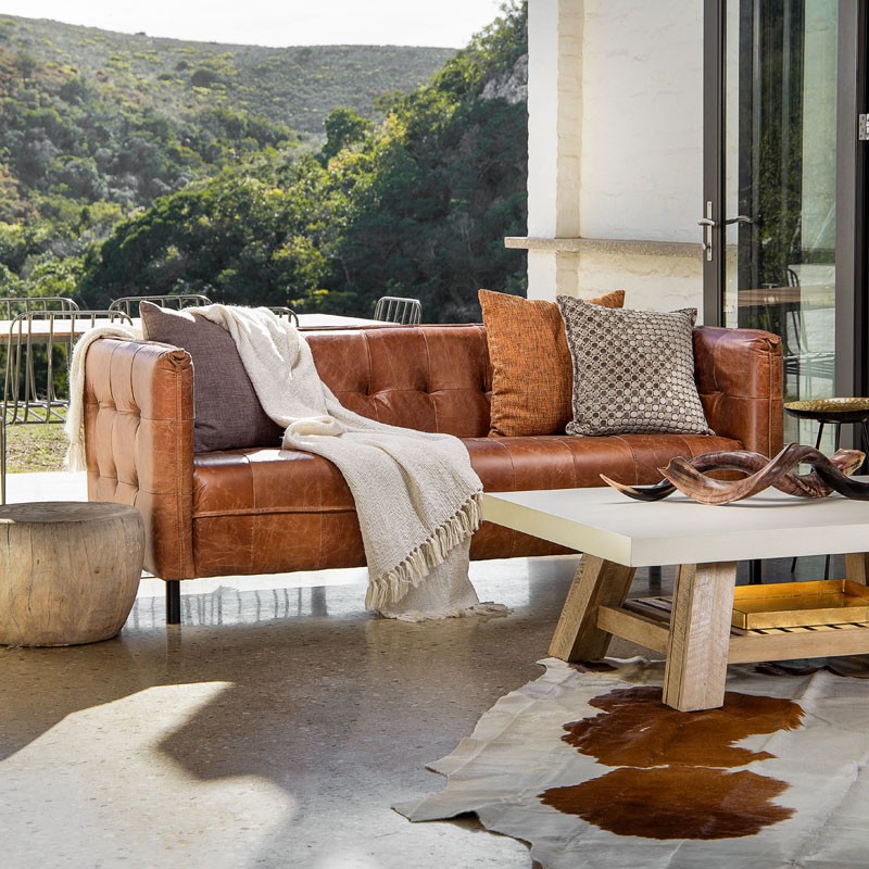 Edison Tan Leather Couch Leather Couches For Sale