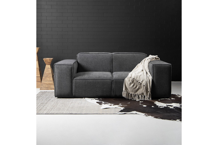 Jagger 2 Seater Couch - Slate -