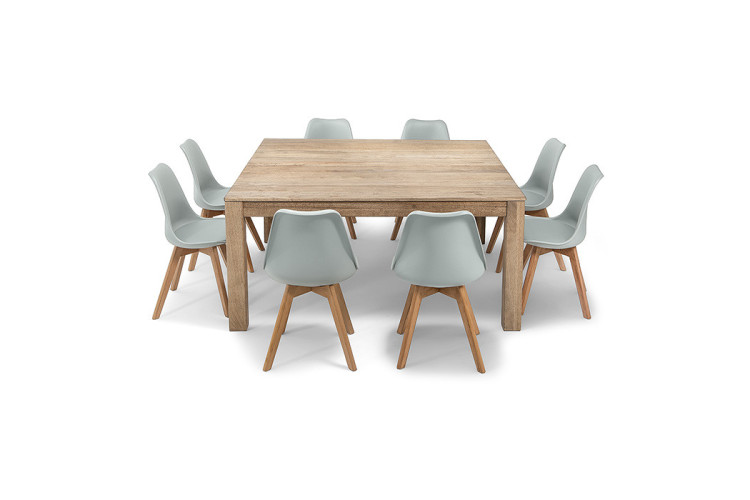 Montreal 1,6m Square | Atom Dining Set- Light Green -