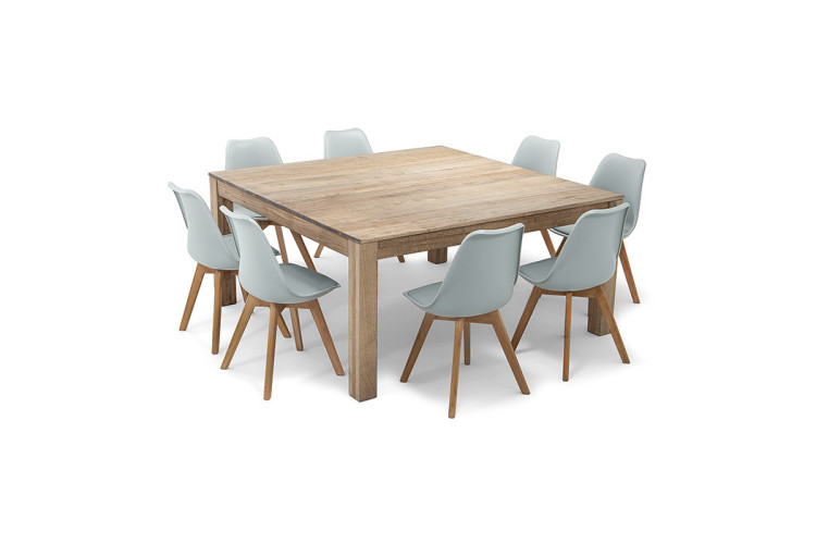 Montreal 1,6m Square | Atom Dining Set- Light Green -