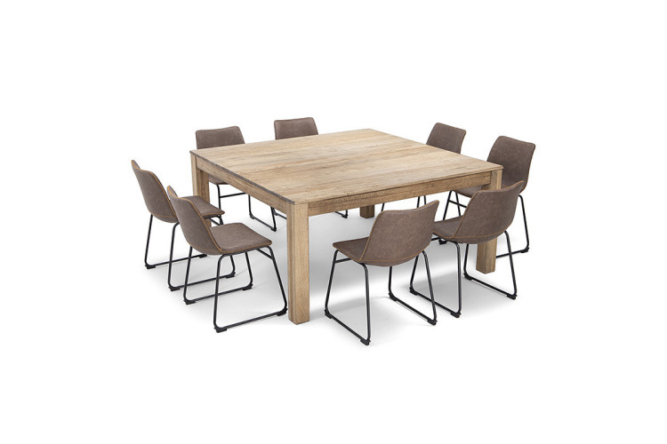 Montreal 1,6m Square | Halo Dining Set - Ginger -