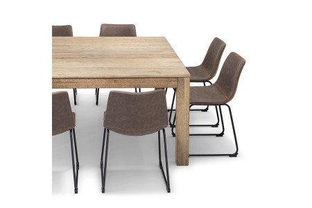 Montreal 1,6m Square | Halo Dining Set - Ginger -