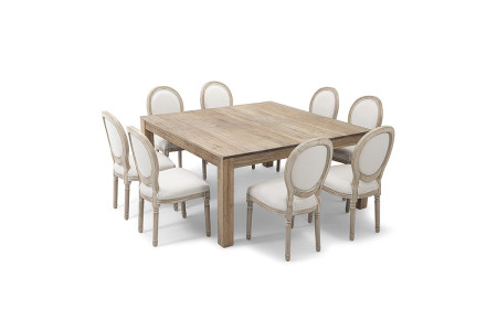 Montreal Square + Olivia 8 Seater Dining Set - 1.6m