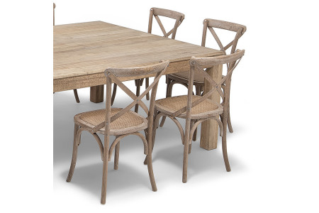 Montreal Square + Provance 8 Seater Dining Set 1,6m -