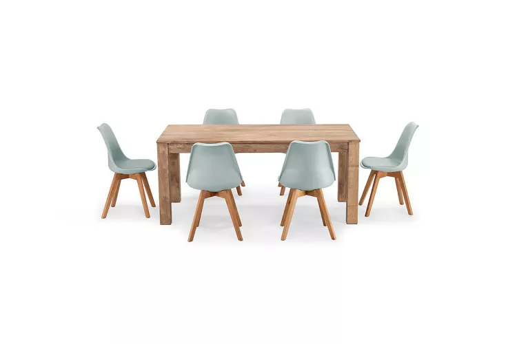 Montreal Atom 6 Seater Dining Set 1.6m - Light Green -