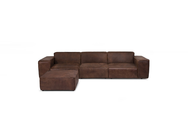 Jagger Leather Modular - Daybed - Spice Sleeper Couches and Daybeds - 1