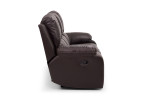 Oxford 3 Seater Leather Recliner - Brown -