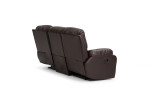Oxford 3 Seater Leather Recliner - Brown -