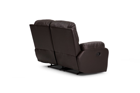 Oxford Leather Recliner Set - Brown -