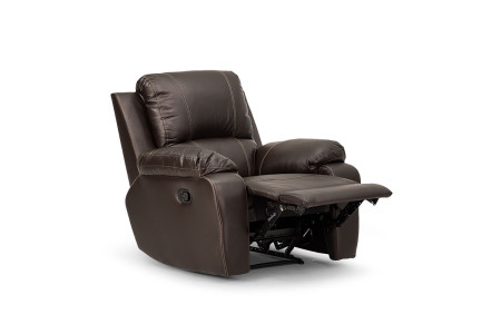Oxford Leather Recliner Set - Brown -