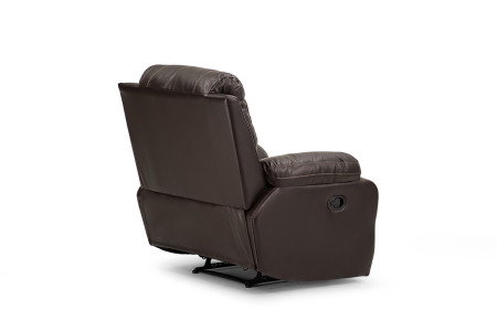 Oxford Leather Cinema Recliner Set - Brown 3, 2 , 1 with console -