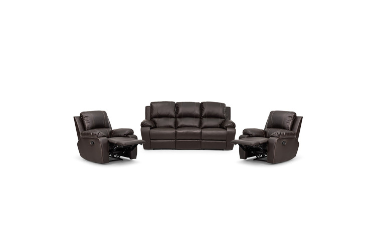 Charlton Leather Recliner Set - Brown