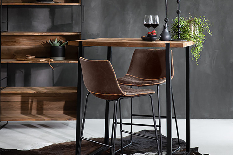 Lazera Bar Table + Halo Bar Chairs - Ginger