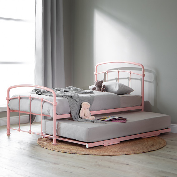 Larissa Bed - Blush Pink -