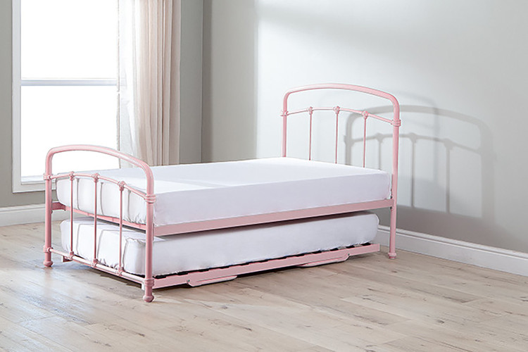 Larissa Bed - Blush Pink