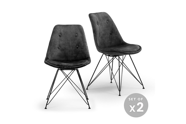 Enzo Dining Chair - Aged Mercury - Set of 2 -