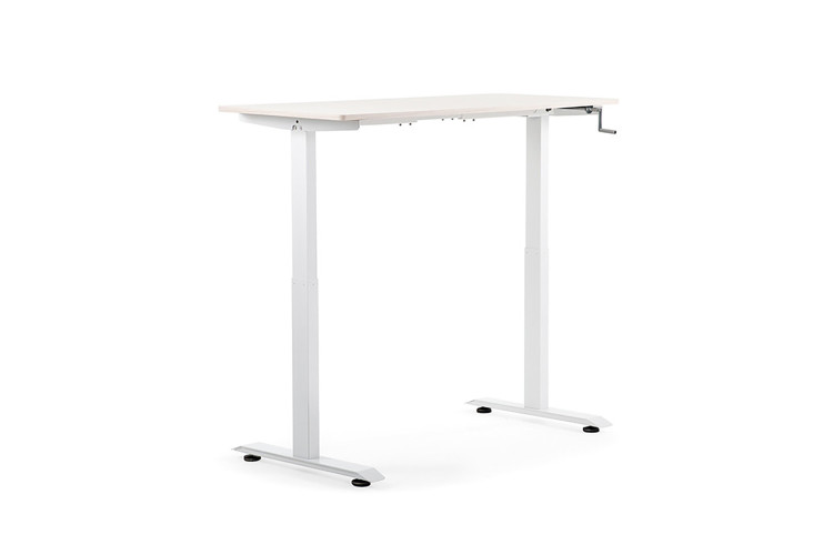 Velocity Height Adjustable Standing Desk - White & Maple -