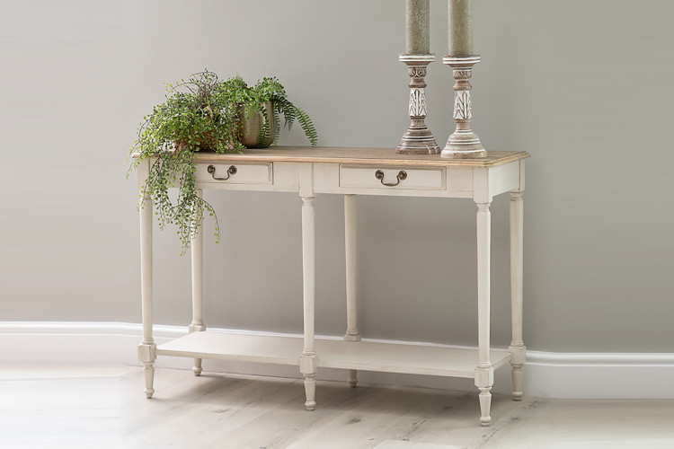 Moroso Console Table - Ivory & Natural